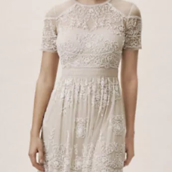 New BHLDN Ruby 0 / 2 / 4 Tan Beads Maxi Wedding - Picture 3 of 8